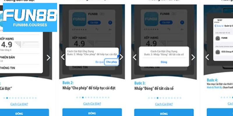 Các bước tải app Fun88